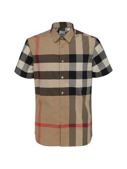 burberry短袖, Burberry | Burberry Tartan Motif Short-Sleeve Shirt商品图片 9.6折