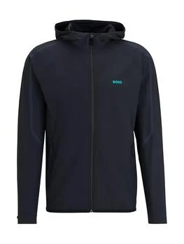 Hugo Boss | Zip-Up Hoodie with Decorative Reflective Details 独家减免邮费