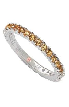 Suzy Levian | Sterling Silver Orange CZ Eternity Band Ring 3.7折, 独家减免邮费