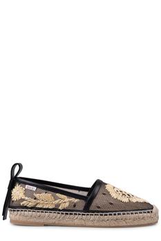 RED Valentino | REDValentino Point D'Esprit Embroidered Tulle Espadrilles商品图片,8.1折