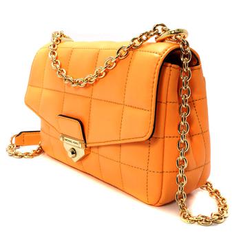 推荐Michael Kors Ladies SoHo Orange Small Quilted Leather Shoulder Bag商品