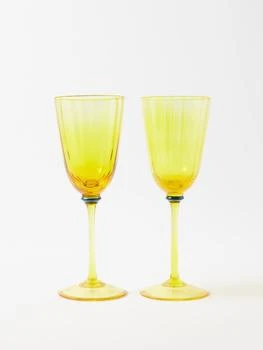 LA DOUBLE J | Set of two Rainbow wine glasses,商家MATCHES,价格¥3807
