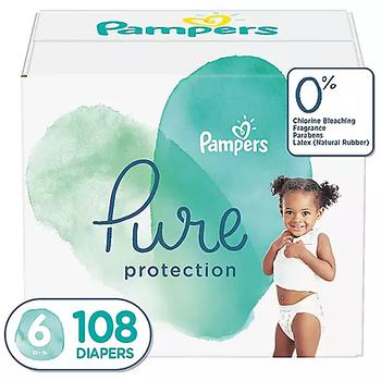 商品Pampers Pure Protection One-Month Supply Diapers (Choose Your Size)图片