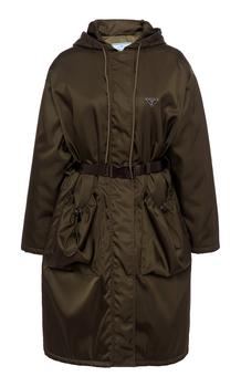 推荐Prada - Women's Oversized Belted Tech-Nylon Coat  - Green - IT 40 - Moda Operandi商品