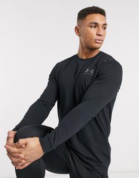 Under Armour | Under Armour long sleeve top with chest logo in black商品图片,