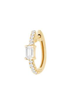 商品DJULA | Glam Rock 18K Yellow Gold & Diamond Hanging Pear Single Hoop Earring,商家Saks Fifth Avenue,价格¥8483图片