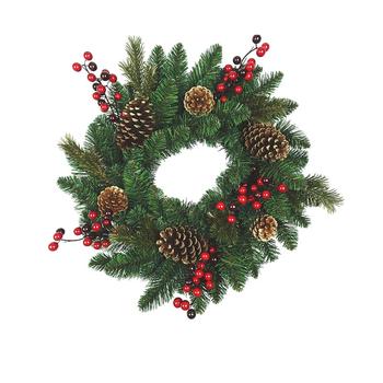 商品20" Wreath with Berries and Pinecones图片