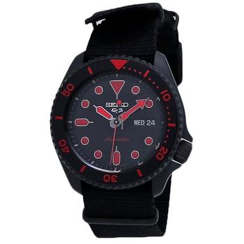 精工机械表怎么样, Seiko | 5 Sports 24 Jewel Automatic Watch Black/Stealth Red商品图片 