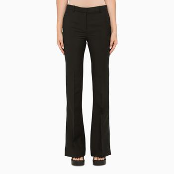 Versace | Black bell-bottom tailored trousers商品图片,