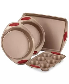 Rachael Ray | Cucina 4-Pc. Cranberry Red Nonstick Bakeware Set,商家Macy's,价格¥337