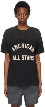 推荐Black 'All Stars' Henley T-Shirt商品