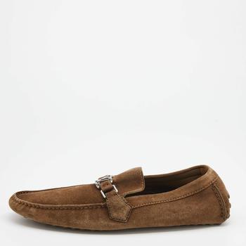 lv男鞋, Louis Vuitton | Louis Vuitton Brown Suede Hockenheim Slip On Loafers Size 44商品图片 