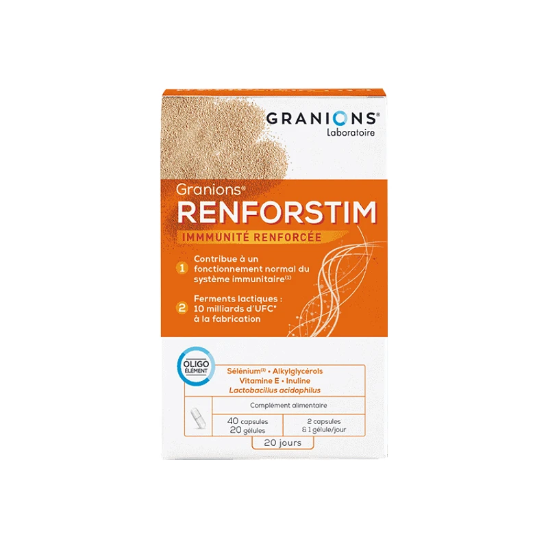 Granions | 格兰宁鲨鱼肝油益生菌胶囊 60粒 提升细胞免疫肠道免疫,商家VP FRANCE,价格¥182