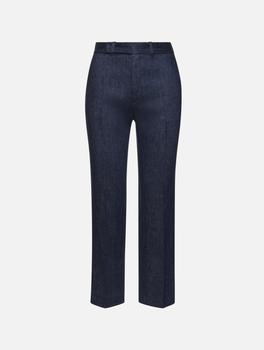 Chloé | Cropped Linen Trouser商品图片,2.5折