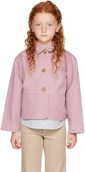 Bonpoint | Kids Pink Clarity Denim Jacket,商家Ssense US,价格¥1071