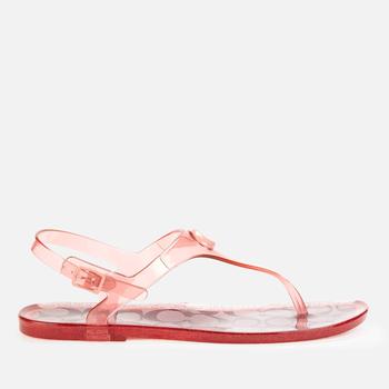 推荐Coach Women's Natalee Rubber Jelly Sandals - Candy Apple/Candy Pink商品