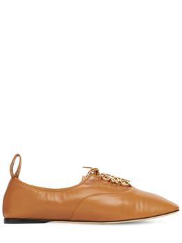 Loewe | 10mm Soft Derby Leather Lace-up Shoes商品图片,