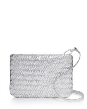 推荐The Puff Crossbody Bag in Woven Metallic Leather商品