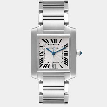 [二手商品] Cartier | Cartier Silver Stainless Steel Tank Francaise W51002Q3 Automatic Men's Wristwatch 28 mm商品图片,7.1折