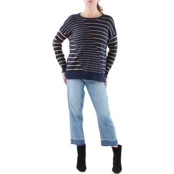 推荐Nic + Zoe Womens Knit Striped Pullover Sweater商品