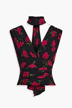 NICHOLAS | Karis ruched floral-print chiffon top,商家THE OUTNET US,价格¥1154