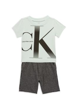 Calvin Klein | Baby Boy’s Two-Piece Logo T-Shirt & Shorts Set商品图片,3.9折