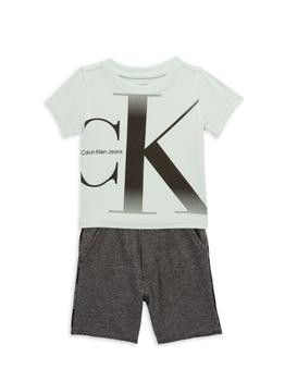 Calvin Klein | Baby Boy’s Two-Piece Logo T-Shirt & Shorts Set商品图片,3.9折