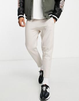ASOS | ASOS DESIGN tapered jogger in smart twill with pin tuck商品图片,7折