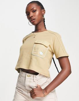 推荐adidas Originals cropped t-shirt in beige商品