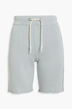 推荐Frayed printed French cotton-terry shorts商品