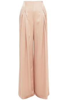 ROLAND MOURET, ROLAND MOURET | Zardar pleated silk-jacquard wide-leg pants商品图片 3折