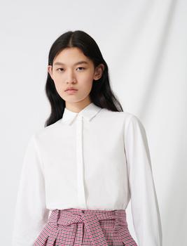 Maje | White poplin shirt商品图片,3折