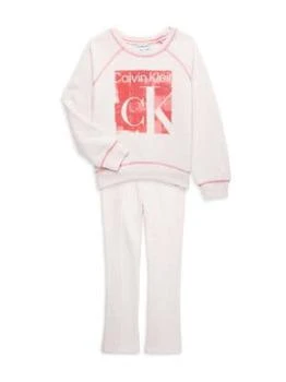 Calvin Klein | Little Girls 2-Piece Sweatshirt & Pants Set 5折