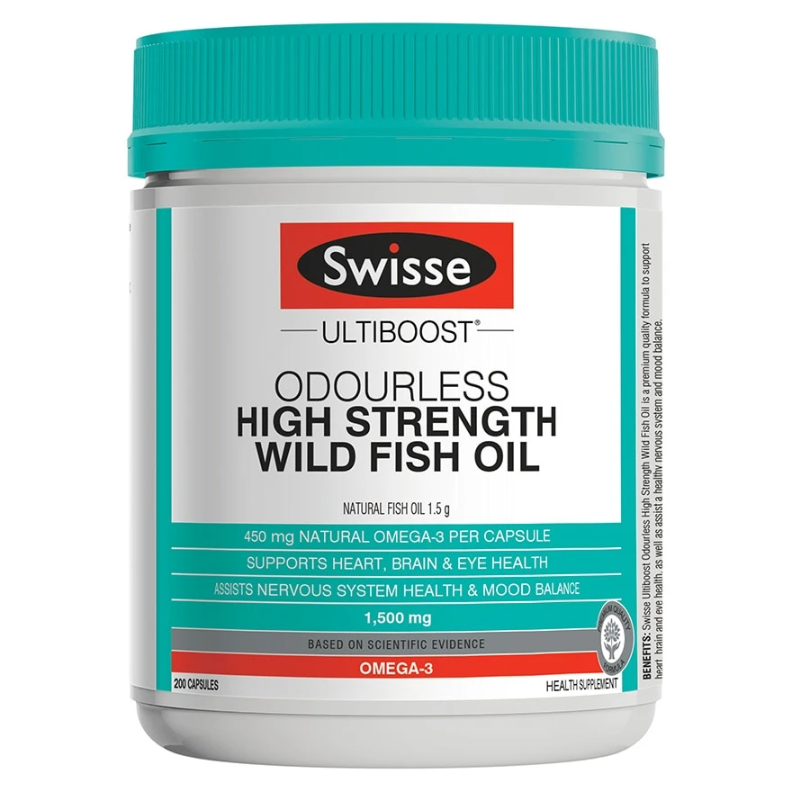 Swisse | Swisse Ultiboost  无腥味高浓度野生鱼油 200粒装,商家Yee Collene,价格¥348