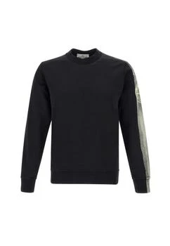 Stone Island | Logo Printed Crewneck Sweatshirt Fleece 