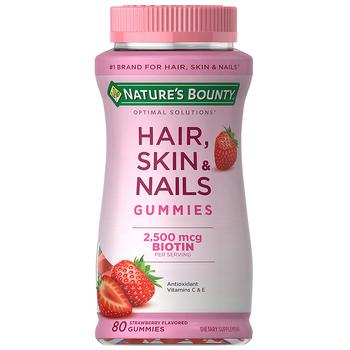 商品Nature's Bounty | Hair, Skin & Nails Gummies with Biotin,商家折扣挖宝区,价格¥39图片