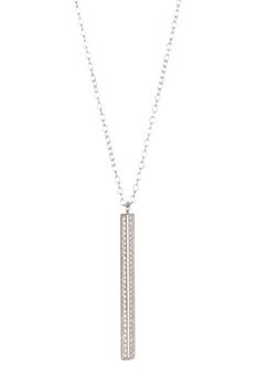 ADORNIA | Adornia Vertical Bar Necklace .925 Sterling Silver商品图片,1折