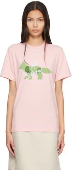 商品Maison Kitsune | Pink Fox Cafe Kitsune Classic T-Shirt,商家SSENSE,价格¥307图片
