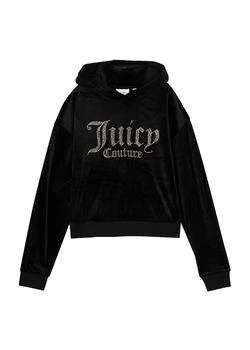 Juicy Couture | KIDS Crystal-embellished hooded velour sweatshirt (7-16 years) 5折