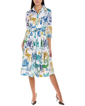 samantha sung, SAMANTHA SUNG | Samantha Sung Audrey 2 3/4-Sleeve Shirtdress商品图片 4.1折