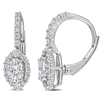商品Julianna B | Moissanite Oval Halo Earrings,商家Lord & Taylor,价格¥1646图片