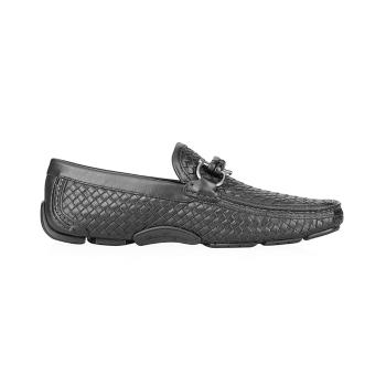 菲拉格慕男鞋板鞋, Salvatore Ferragamo | SALVATORE FERRAGAMO 男士黑色驾驶鞋 0570446商品图片 独家减免邮费