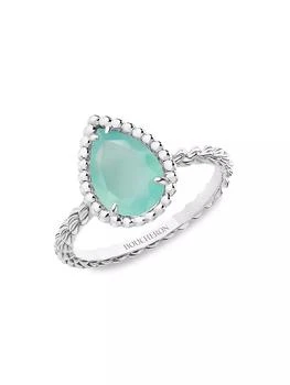 Boucheron | Serpent Bohème 18K White Gold & Aquaprase Small Ring,商家Saks Fifth Avenue,价格¥17296