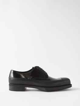 Prada | Contrast-panels leather derby shoes商品图片,