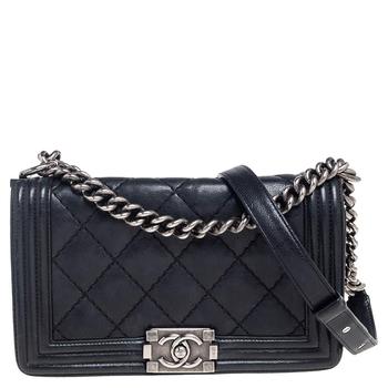 加拿大香奈儿包, [二手商品] Chanel | Chanel Black Quilted Leather Medium Boy Bag商品图片 7折, 满1件减$100, 满减