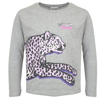商品Kenzo | Grey Long Sleeve Cheetah T Shirt,商家Designer Childrenswear,价格¥253图片