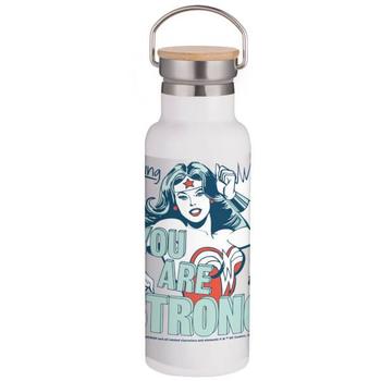 推荐Wonder Woman You Are Strong Portable Insulated Water Bottle - White商品