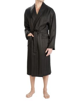 商品Majestic International | Men's Herringbone Stripe Silk Shawl Robe,商家Neiman Marcus,价格¥3343图片