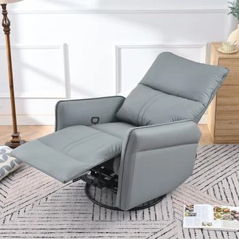 Streamdale Furniture | Streamdale Swivel Rocker Recliner Chair, Nursery Glider, Modern Rocking Chair (Blue-Gray),商家Premium Outlets,价格¥3520
