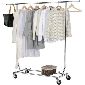 QuikFurn | Heavy Duty Clothing Garment Rack with Locking Swivel Wheels - 250lb Capacity,商家Premium Outlets,价格¥1003